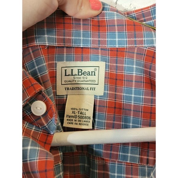 L.L. Bean Men L/S Polo Button‎ Down Traditional Fit - Picture 2 of 9